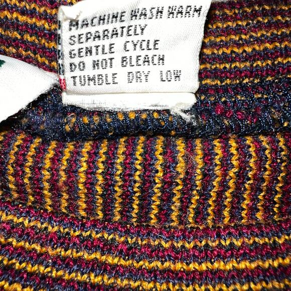 Vintage Stefano 80s/90s women's quilt block crewneck acrylic sweater size small - Picture 5 of 7